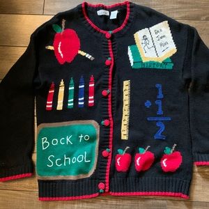 Vintage Back-To-School Teacher Sweater
